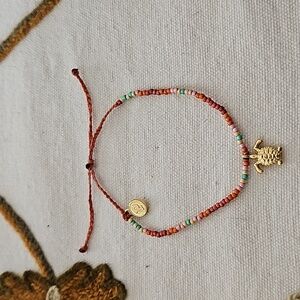 Pura Vida Seed Bead Turtle Bracelet